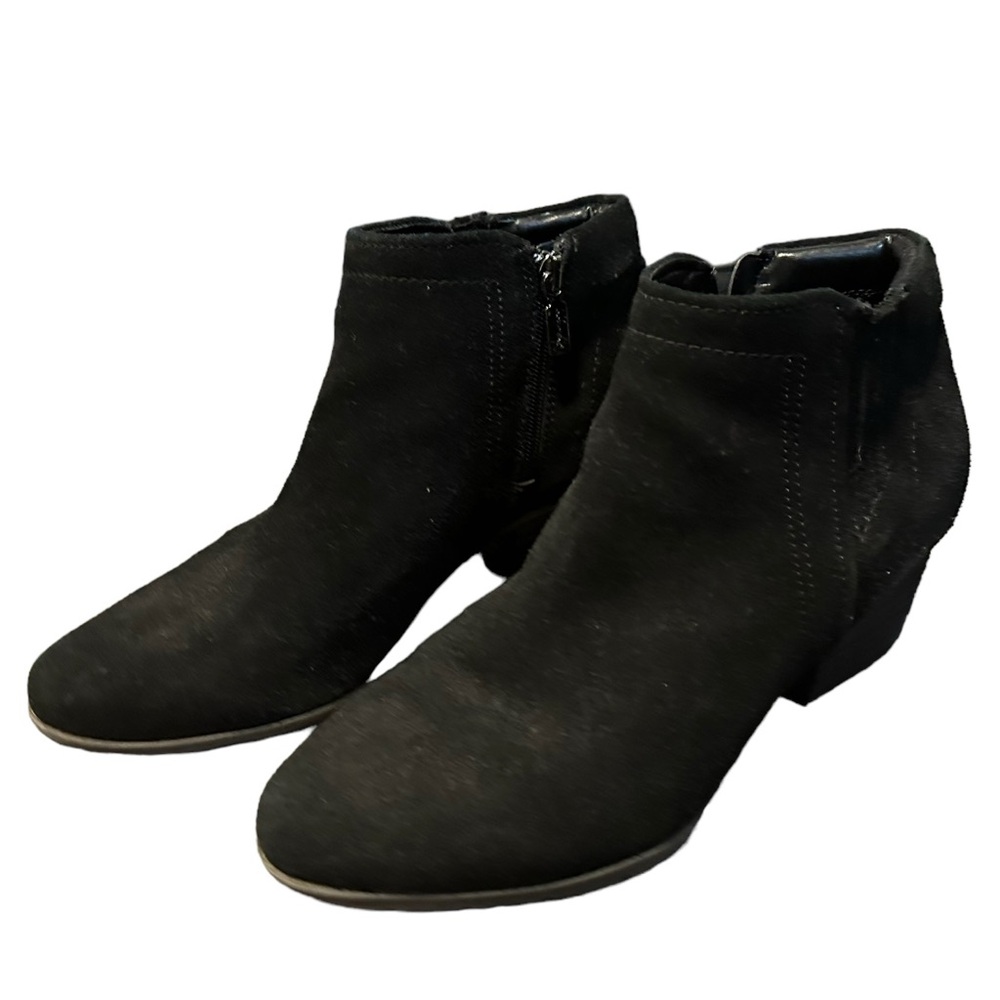 Blondo Black Suede Weatherproof heeled Booties Size 10